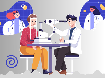 Ophthalmology in Health Care Illustration